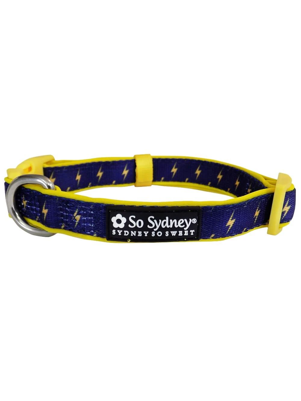 Flash Lightning Navy Blue & Yellow Fashion Dog Collar 4 Flash Lightning Navy Blue & Yellow Fashion Dog Collar - Image 2