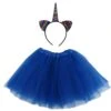Adult Rainbow Royal Blue Unicorn Costume - Tutu Skirt & Flip Sequin Headband Horn Set For Adult Or Plus Size -Sydney So Sweet Flip HB Costume Uni RB Royal 32e569f9 ec78 4519 865c 389c968af7c5