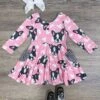 French Kiss Bulldog Pink Heart Pocket Girls Skater Dress -Sydney So Sweet French Kiss Bulldog Pink Heart Pocket Girls Skater Dress