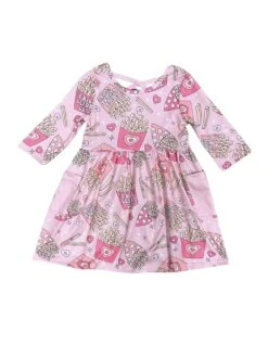 Fries Before Guys Pink Hearts Girls Skater Dress -Sydney So Sweet Fries Before Guys Pink Hearts Girls Skater Dress White