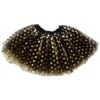 Black & Gold Polka Dot Tutu Skirt – Costume Tulle Skirt For Girls, Women & Plus Sizes -Sydney So Sweet Gold Polka Black 1