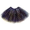 Navy Blue & Gold Polka Dot Tutu Skirt – Costume Tulle Skirt For Girls, Women & Plus Sizes