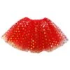 Red & Gold Polka Dot Tutu Skirt – Costume Tulle Skirt For Girls, Women & Plus Sizes