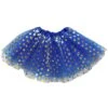 Royal Blue And Gold Polka Dot Tutu Skirt Costume For Girls, Women, Plus -Sydney So Sweet Gold Polka Royal
