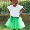 Green Tutu Skirt For Girls – 3-Layer Tulle Ballet, Dance, And Dress-Up Costume Skirt -Sydney So Sweet Greenc 1 1