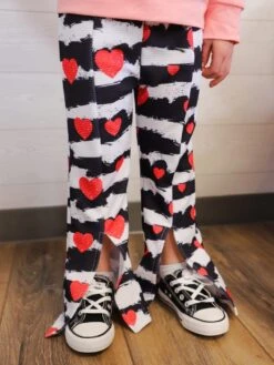 XOXO Falling In Love Pink Ruffle Bell Bottom Girls Valentine's Day Outfit -Sydney So Sweet HadleyXOXOBell3