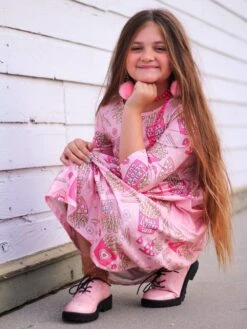 Fries Before Guys Pink Hearts Girls Skater Dress -Sydney So Sweet HarlowFriesDress2