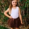 Girls Monkey Costume - Complete Kids Costume Set With Brown Tutu, Tail, & Ears -Sydney So Sweet HarlowTutuMonkey2