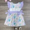 He Lives Girls Purple Ruffle & Bow Easter Cross Dress -Sydney So Sweet HeLivesGirlsPurpleRuffle BowEasterCrossDress