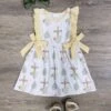 He Lives Yellow Bow Ruffle Trim Girls Easter Dress -Sydney So Sweet He Lives Yellow Bow Ruffle Trim Girls Easter Dress