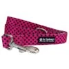 Hot Pink & Black Polka Dots Dog Leash – Stylish, Durable, Cute Pet Leash For Small & Large Dogs, Strong Secure Clip -Sydney So Sweet HotPinkBlackPolkaDotLeashc 1