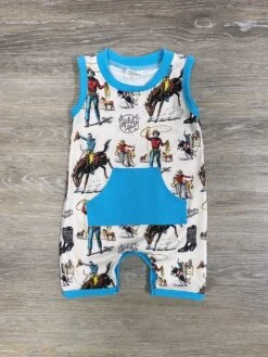 Howdy Partner Boys Cowboy Baby Romper