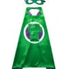 Green & Purple Superhero Cape & Mask Costume Dress Up Cosplay Set - Kids & Adults