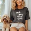 I Love My Agility Dog Comfort Colors Cotton Women's Short Sleeve Graphic T-Shirt -Sydney So Sweet ILoveMyAgilityDogPepperSS