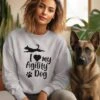 I Love My Agility Dog Cotton Women's Long Sleeve Graphic Sweatshirt