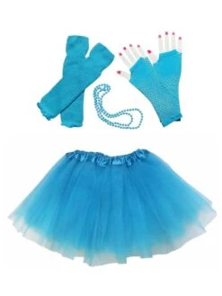 Neon Blue 80's Costume Tutu & Accessories For Kids -Sydney So Sweet Kid 80 s Blue