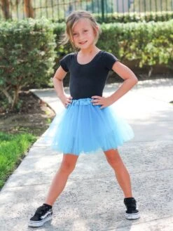 Solid Color Costume Tutu Skirt - Toddler, Little Girl, Kid Size For Dress Up -Sydney So Sweet LightBluec 1