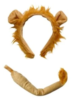 Lion Headband Ears & Tail, Kid Or Adult Size Costume Accessories