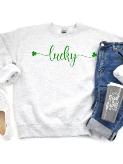 Lucky Shamrock St. Patrick's Day Unisex Heavy Blend™ Crewneck Sweatshirt - 8 Colors -Sydney So Sweet LuckyAsh