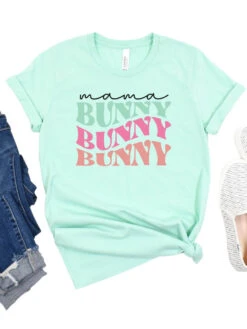 Mama Bunny Adult Short Sleeve T-Shirt For Spring & Easter