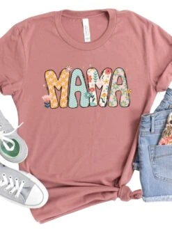 Floral Mama Graphic T-Shirt -Sydney So Sweet Mama Floral Mauve