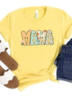 Floral Mama Graphic T-Shirt -Sydney So Sweet Mama Floral Yellow