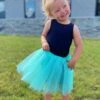 Mint Green Tutu Skirt For Girls – 3-Layer Tulle Ballet, Dance, And Dress-Up Costume Skirt -Sydney So Sweet MintTutuRy2s 1