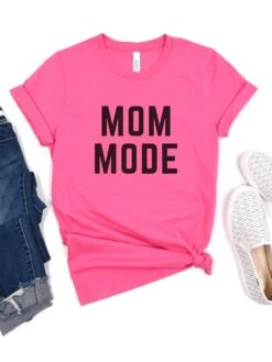 Mom Mode Black T-Shirt Bella + Canvas Unisex Jersey Short Sleeve Tee - Many Colors -Sydney So Sweet MomModeBC3001CharityPink c454cfc5 9589 4845 bfde 486335ca819c