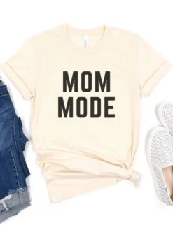 Mom Mode Black T-Shirt Bella + Canvas Unisex Jersey Short Sleeve Tee - Many Colors -Sydney So Sweet MomModeBC3001Natural 33061788 0384 41b0 8385 ec6ca9446742