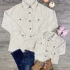 Mom And Me - Cream Button Up Corduroy Shacket -Sydney So Sweet MomandMe CreamButtonUpShacket