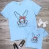 Mommy And Me - Smart Bunny Blue Matching Tops