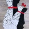 Mommy And Me - Cruella Dalmatian Belted Hi Lo Dress