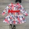 Mouse In Love Girls Red Bow Long Sleeve Dress -Sydney So Sweet MouseinLoveGirlsRedBowLongSleeveDress