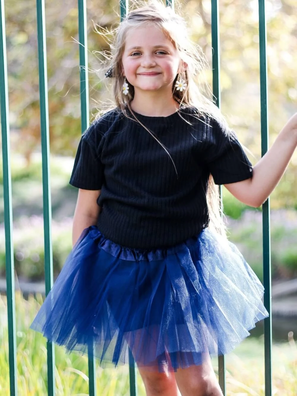 Navy Blue Tutu Skirt For Girls – 3-Layer Tulle Ballet, Dance, And Dress-Up Costume Skirt 5 Navy Blue Tutu Skirt For Girls – 3-Layer Tulle Ballet, Dance, And Dress-Up Costume Skirt - Image 3