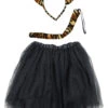 Tiger Costume Set For Adults & Plus Size – Tutu Skirt, Tail & Headband Ears – Animal Outfit For Halloween & Cosplay