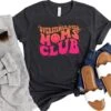 Overstimulated Moms Club Retro Orange & Pink Graphic T-Shirt -Sydney So Sweet OverstimulatedMomsDarkGrayHeather