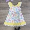 Pastel Peeps Girls Ruffle Trim Tie Belt Easter Dress