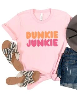 Dunkie Junkie Women's Short Sleeve Graphic T-Shirt -Sydney So Sweet Pink