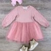 Pink Dot Chiffon Girls Special Occasion Tutu Dress -Sydney So Sweet PinkDotChiffonGirlsTutuDress