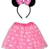 Light Pink Polka Dot Mouse Costume Set For Adults & Plus Size – Tutu Skirt & Ears Headband – Cute Outfit For Halloween & Cosplay -Sydney So Sweet PinkPolkaDotMinnieTutuCostumeAdult b609a061 2175 4d37 b20e 6ac5aa31f110 1