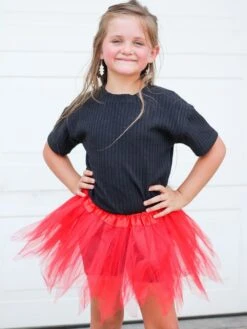 Red Fairy Costume Pixie Tutu Skirt For Kids, Adults, And Plus Size -Sydney So Sweet PixieRed2c 1