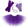 80s Costume In Neon Purple - 4 Piece Pixie Tutu Set For Girls, Adult, & Plus Sizes -Sydney So Sweet Pixie 80 s Purple