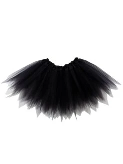 Black Fairy Costume Pixie Tutu Skirt For Kids, Adults, Plus