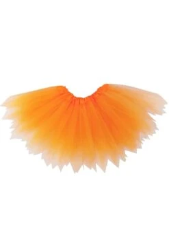Pixie Cut Fairy Costume Tutu Skirt - Toddler, Kid, Teen, Adult, Plus, & Extra Plus Size -Sydney So Sweet Pixie Neon Orange 1