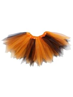 Pixie Cut Fairy Costume Tutu Skirt - Toddler, Kid, Teen, Adult, Plus, & Extra Plus Size -Sydney So Sweet Pixie Orange Black 1