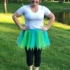 Turquoise Blue & Lime Fairy Costume Pixie Tutu Skirt For Kids, Adults, Plus -Sydney So Sweet Pixie Tutu Adult Lime Turquoise4 BR a 1