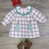 Plaid Perfect Ruffle Trim Girls Christmas Tree Dress -Sydney So Sweet PlaidPerfectRuffleTrimGirlsChristmasTreeDress