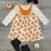 Polka Pumpkin Girls Long Sleeve Dress -Sydney So Sweet PolkaPumpkinGirlsLongSleeveDress