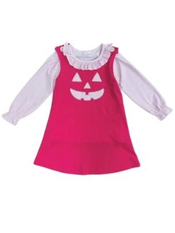 Pumpkin Pink Girls Jumper And Long Sleeve Shirt Outfit -Sydney So Sweet PumpkinPinkGirlsJumperandLongSleeveShirtOutfitWhite
