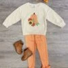 Pumpkin Patch Polka Dots Girls Leggings Outfit -Sydney So Sweet Pumpkin Patch Polka Dots Girls Leggings Outfit
